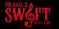red and black music logo design